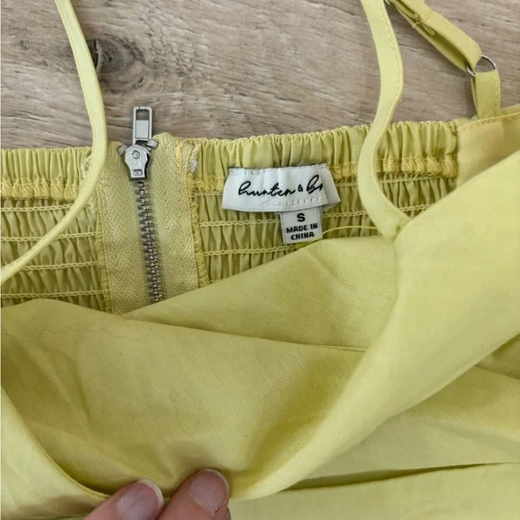 NWT Butter yellow 100% cotton tiered maxi set - Picture 4 of 6